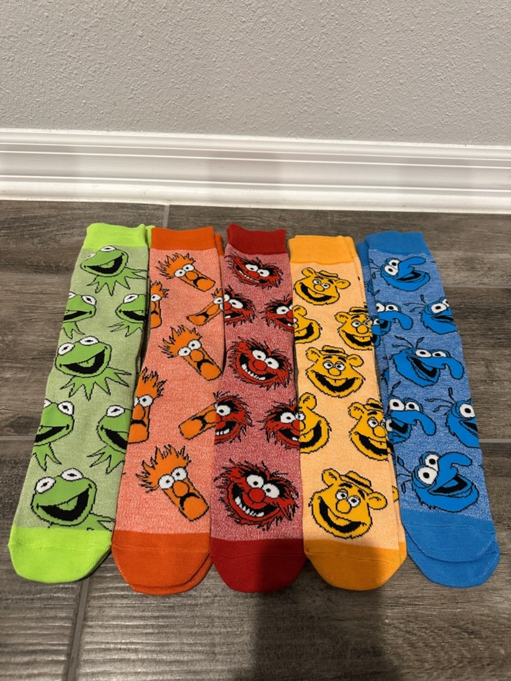 Multicolor Novelty Crew Socks - Sesame-Inspired Character Set